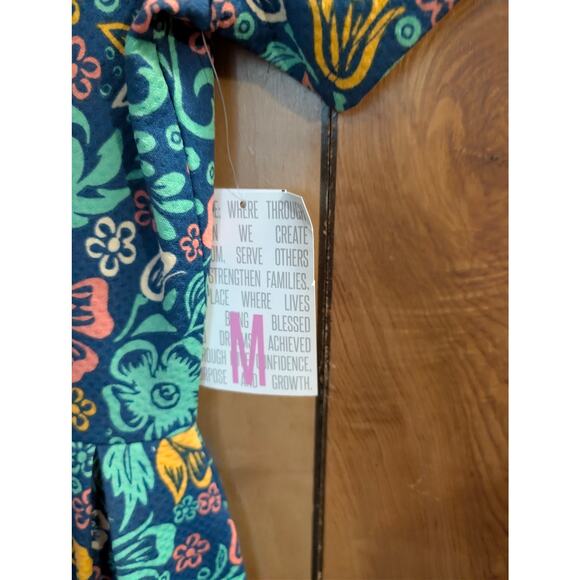 Vintage Lularoe Dress Amelia Womens Medium M Med Zipper Floral Pockets Flowers - Picture 4 of 8